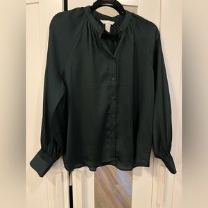 3 FOR $15 - WORN ONCE - H&M DEEP TEAL BLOUSE